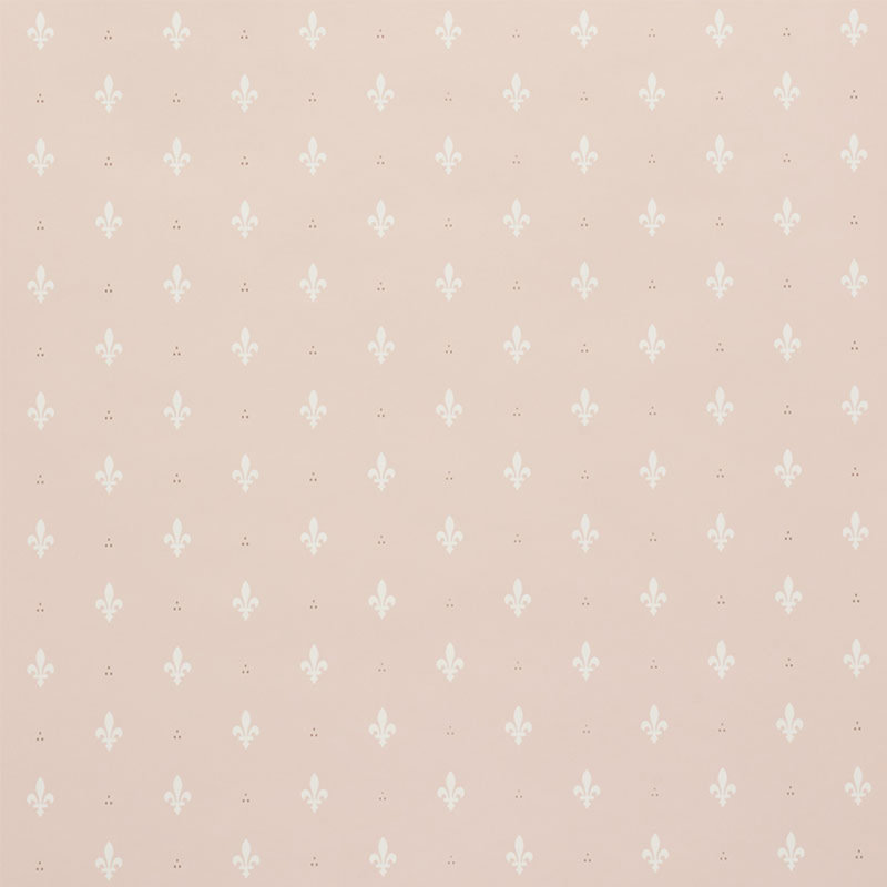 Papier peint fleur de lis, Rosé