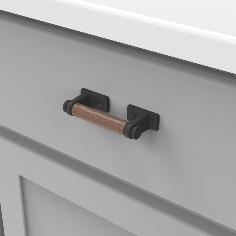 Reserve Bar / Handle Pull, Matte Black/Brown, 3"