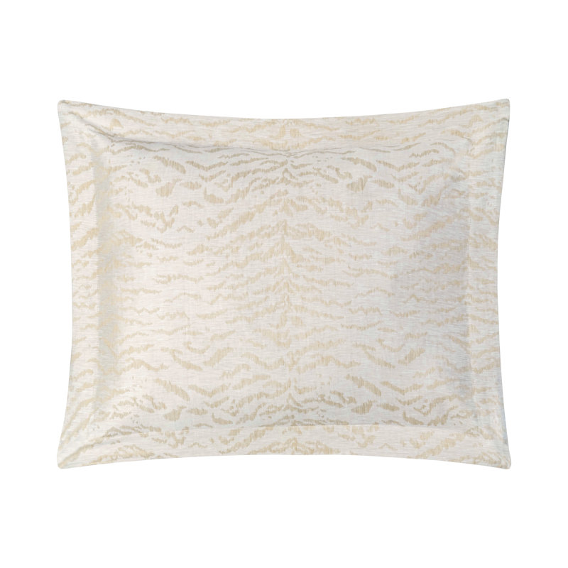 Raja Animal Print 100% Linen Sham, Raja Dune, King