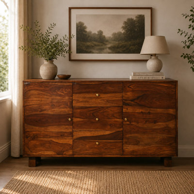Ellar 140cm Solid Wood Sideboard