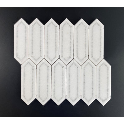 2" x 6.5" Natural Stone Color Variation Honeycomb Mosaic Wall & Floor Tile
