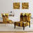 Golden Honeycomb - Mid-Century Upholstered Slipper Chair