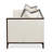 Belmont Place 3-Seater Tuxedo Sofa - Cream/Espresso