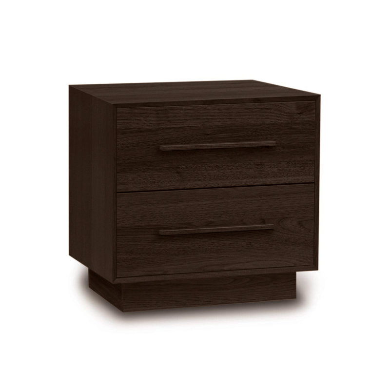 Chevet 2 tiroirs Moduluxe, Fumée cerise