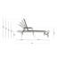 Chaise longue d'extérieur en aluminium Oxton