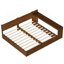 Ensemble de structure de lit plateforme avec bureau de rangement réglable, 2 lits simples avec tablettes flexibles-1417220217