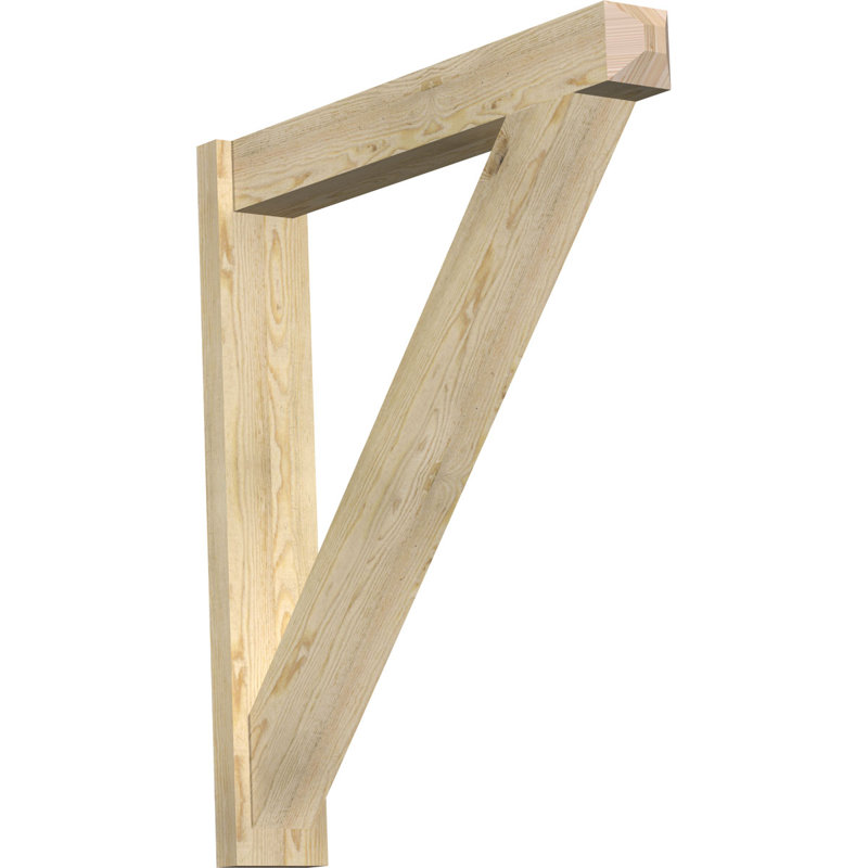 Artisan traditionnel en bois rustique, Sapin Douglas de 6 po (sciage brut), P 36 po x H 40 po