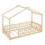 Lit simple pour lit simple - Structure en bois avec clôture et pin-536261739-536261741