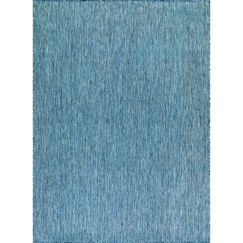 Waikiki Aqua Blue Indoor / Outdoor Rug, Rectangle 6' x 9'