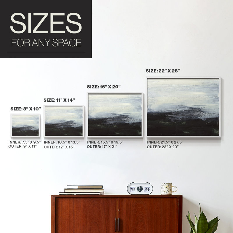Moment in Space II - Reproduction encadrée - Restickable, H 8 po x l 10 po, Blanc