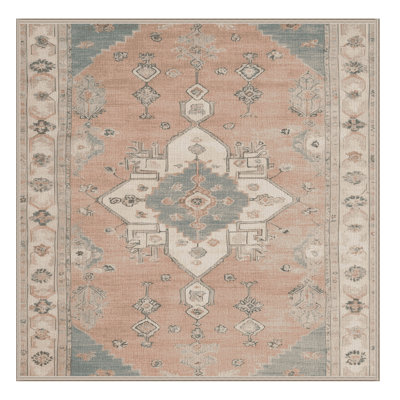 Tapis beige lavable à la machine Afyon