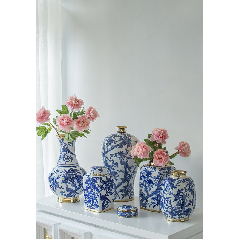 Vase de table en porcelaine 10,6 po Landreth