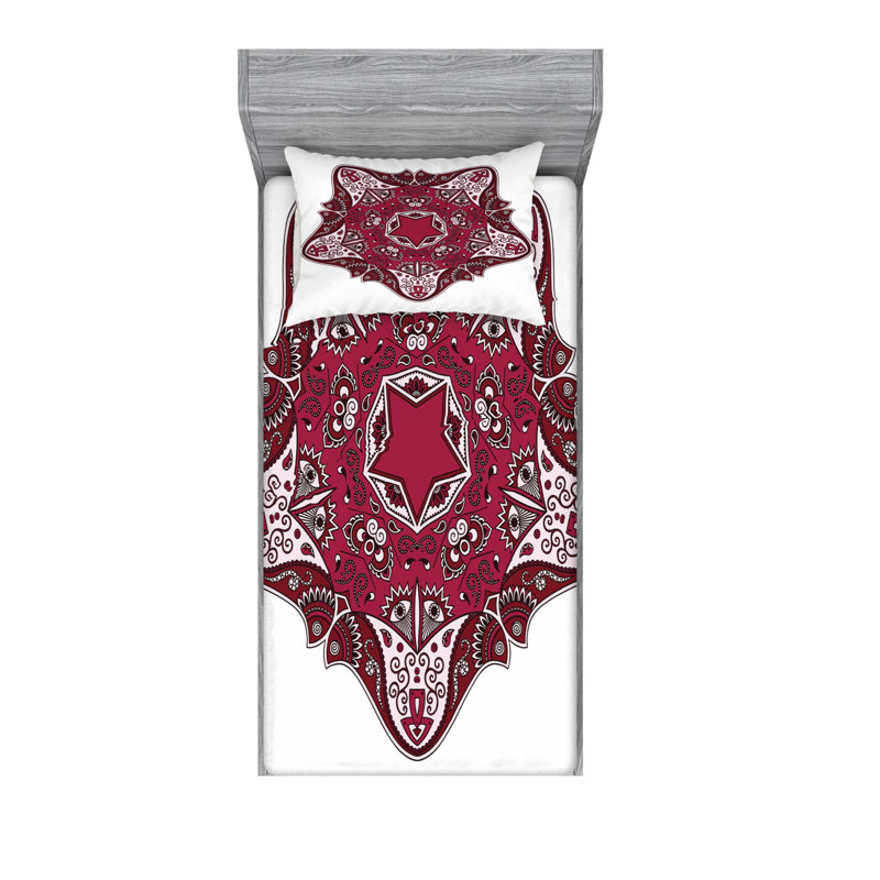 Ensemble de draps Maroon, Taie d'oreiller pour lit simple