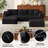 106" Sectional Boneless Couch for Living Room,Modern Modular Cloud Couch with Deep Seat,Upholstered Sleeper Sofa with 2 Ottoman,Convertible Folding Couches,No Assembly (Black)-1870736892