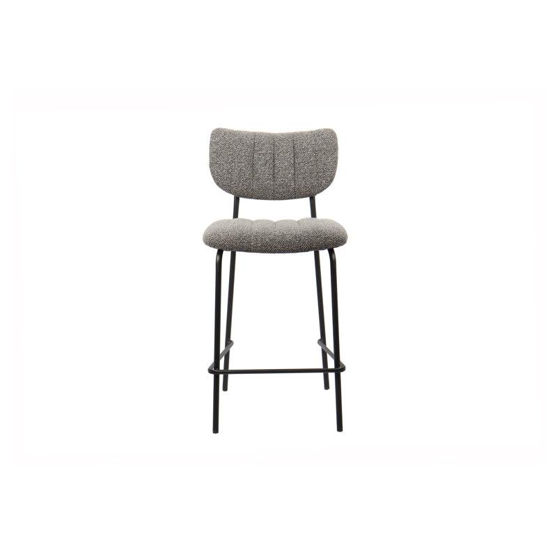 Stephenville Upholstered Counter Stool, Dark gray
