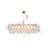 Transitional 12 Light Rectangular Swirl Glass Chandelier