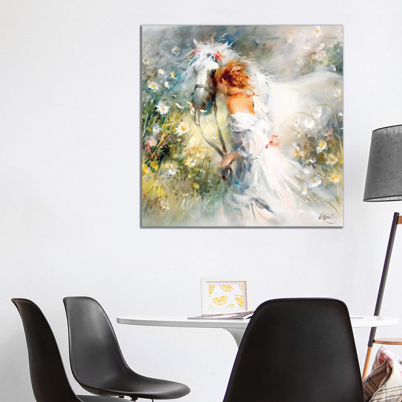 White Dream by Willem Haenraets - Wrapped Canvas Painting, 93.98 cm H x 93.98 cm W x 1.91 cm D