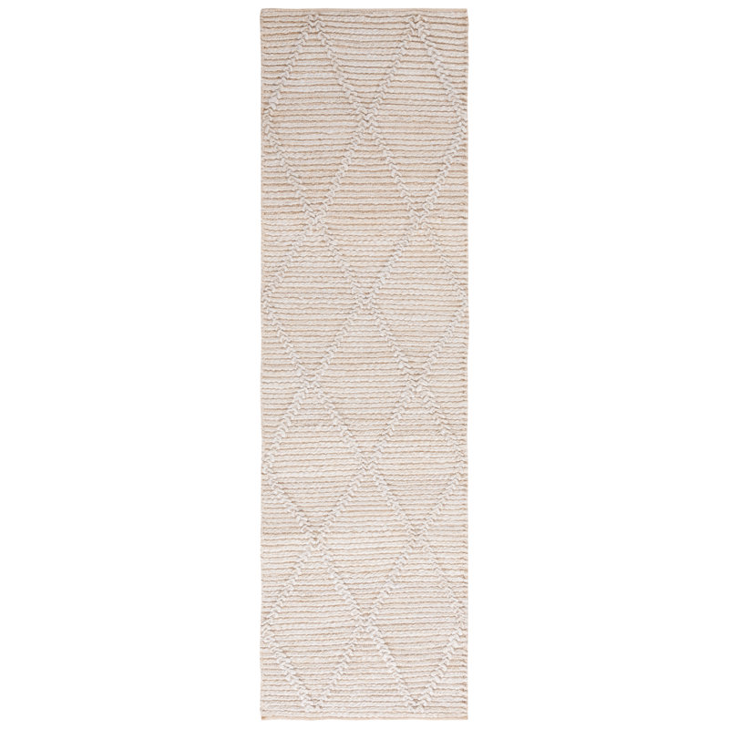 Konstantino Natural Fiber Hand Woven Jute Solid Color Rug, Runner 2'3" x 8'