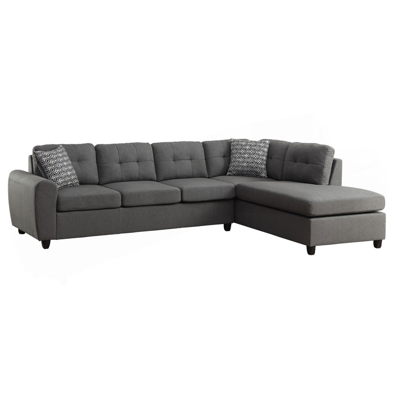 Canapé modulaire avec repose-pieds 2 pièces Balta Grey