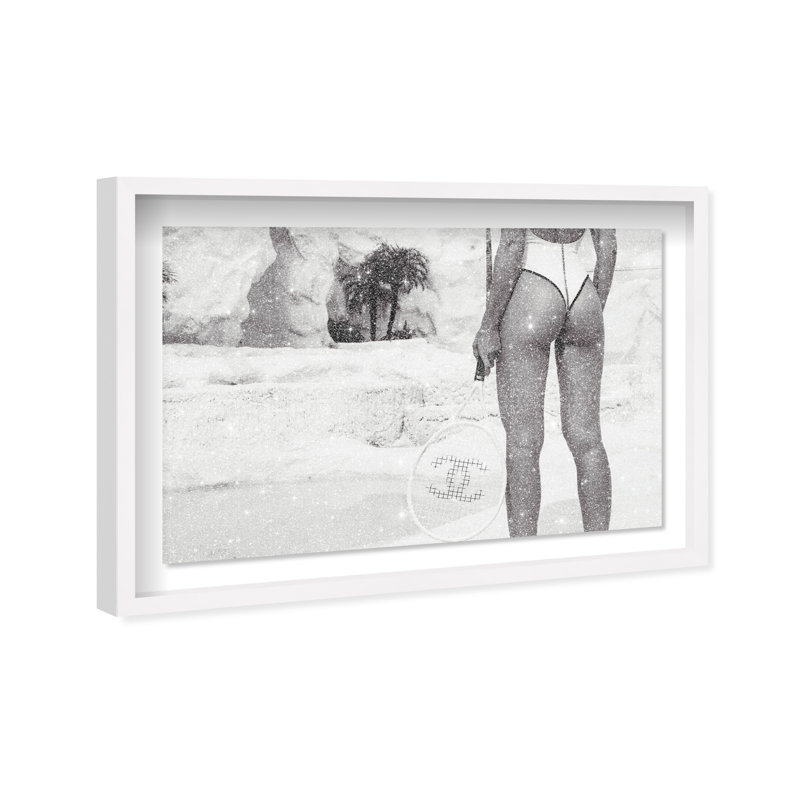 After the Match BW Canvas Fashion Print by Oliver Gal, 17.5"H x 25.5"W, White Frame