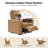 Lapin Built-in Lighting Genuine Leather Home Theater Power Recliner with Adjustable Power Headrest (Set of 2)-101342522