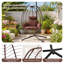 Brown PE Rattan Hanging Egg Chair with Stand and Cushions