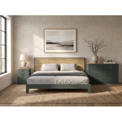 Allyannah 3 Piece Modern Coordinated Bedroom Set