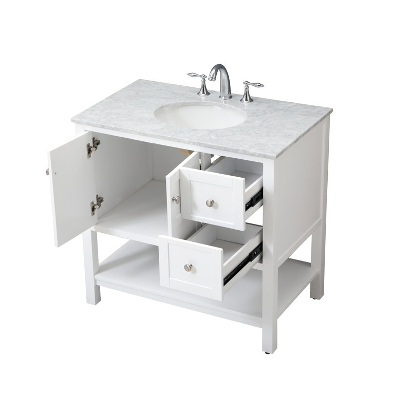 Ensemble de meuble-lavabo simple 36 po Amyra, Blanc