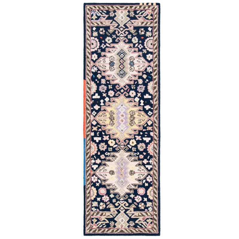 Amla Hand Tufted Wool Rug, Runner 2'3" x 7'