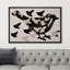 «Modern Minimal Bird Silhouette», reproduction d'art sur toile encadrée de la chambre principale-1192280914-1192280912