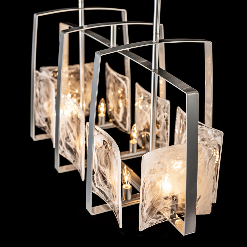 Arc 8 - Light Kitchen Island Linear Pendant, Sterling