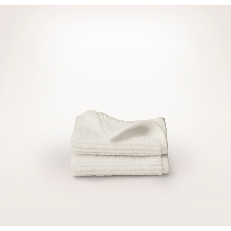 Turkish Ribbed Ribbed Washcloth Set, Cream