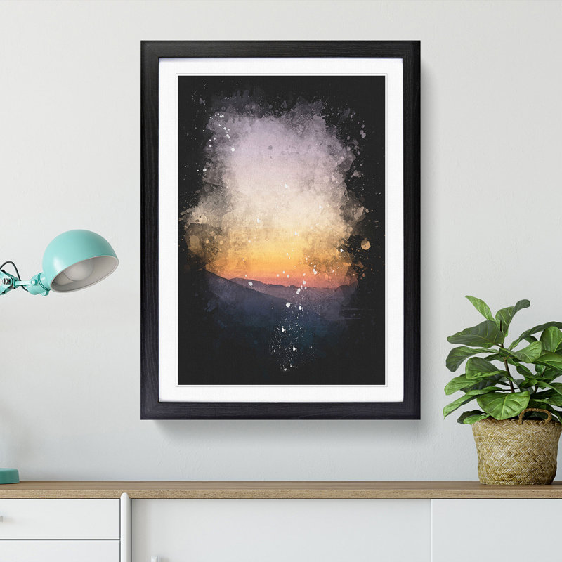 Sunrise in Vigolo Vattaro Italy - Framed Print, Black Framed, 87cm H x 62cm W x 2cm D