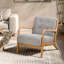 Croix Solid Wooden Frame Upholstered Tufted Armchair-1221753581