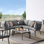 Ensemble de patio extérieur en aluminium 6 pièces Riverside par Modway