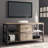 Kemper 2-Drawer TV Stand in Weathered Oak/Antique Silver