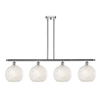 Luminaire suspendu pour îlot de cuisine 4 lumières Ballston White Mouchette