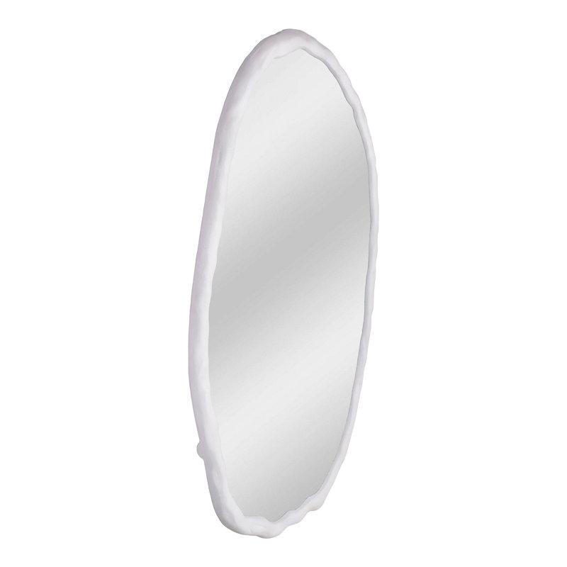 Nola Aluminum Novelty Mirror, 50" x 28", White