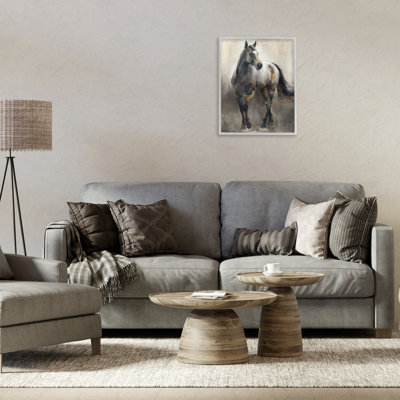 Art de giclée encadrée de cheval cuivre et nickel par Marilyn Hageman