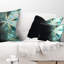 Coussin lombaire floral fractal scintillant