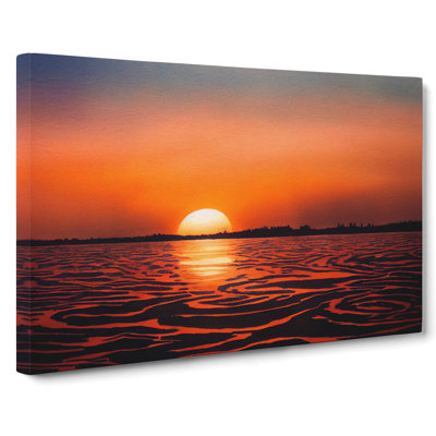 Fabulous Sunset Seascape - Wrapped Canvas