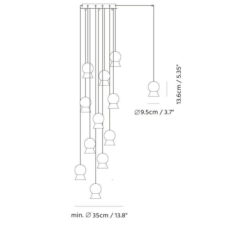 Fuji 12 - Light Pendant