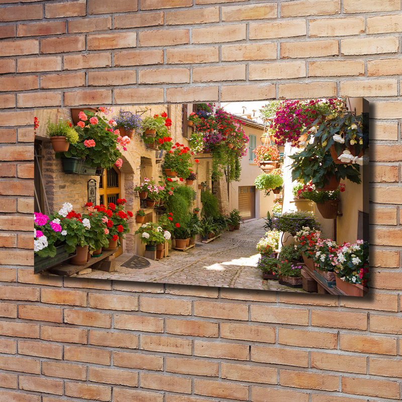 A Charming Street - Wrapped Canvas Print