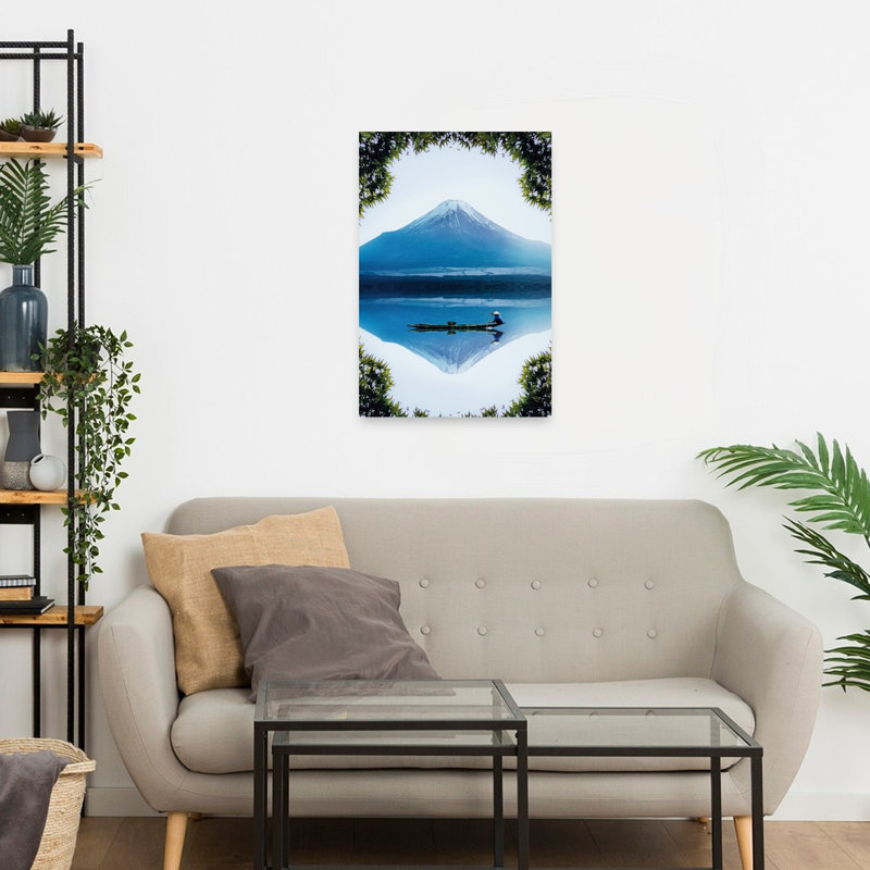 «Mount Fuji Reflection», impression murale contemporaine, 24" H x 16" W