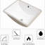Lavabo rectangulaire en céramique Luxury Touch