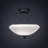 Zilo Semi-Flush 2-Bulbs Shown In Dark Granite Finish With 14" Zilo Cayenne Linen Glass-32415638-32415637