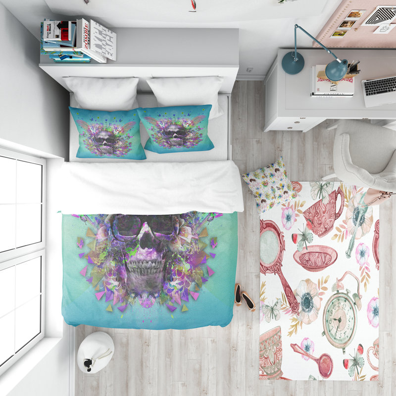 Ensemble de housse de couette modern adolescent, Housse de couette très grand + 2 taies décoratives