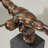 Cleophis Polystone Diver Decorative Bronze Sculpture with Black Base