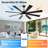 62''/72" 8-blade Modern Smaart Ceiling Fan With Dimmable 5cct Led Lights And Remote Control And App-1551119468-1551119470-1551119469
