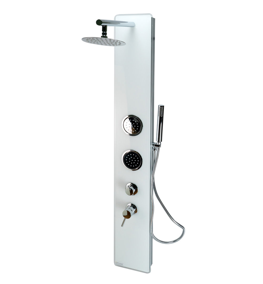 59'' Shower Panel with Adjustable Shower Head Alfi Brand Finish: White